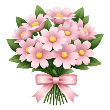 pale pink flower bouquet  sticker
