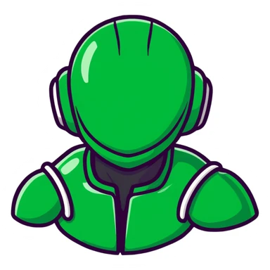 green shoulder pads sticker