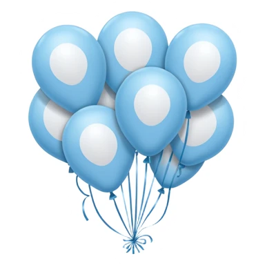 Make balloons that are white and light blue, make lots of them sticker