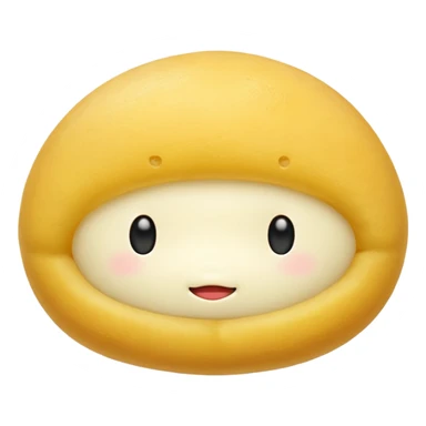 Yellow bean mochi without eyes sticker