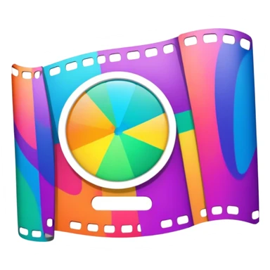 Psychedelic colored film strip sticker