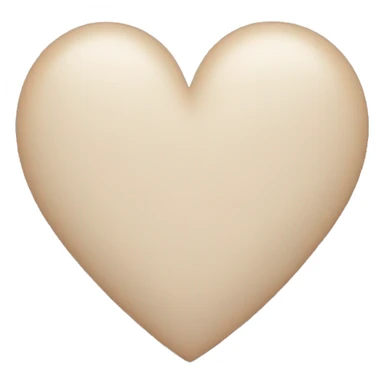 Neutral coloured heart emoji sticker