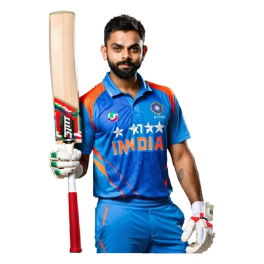 Virat Kohli, famous Indian cricket player sticker