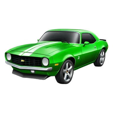 Bright green Camaro  sticker