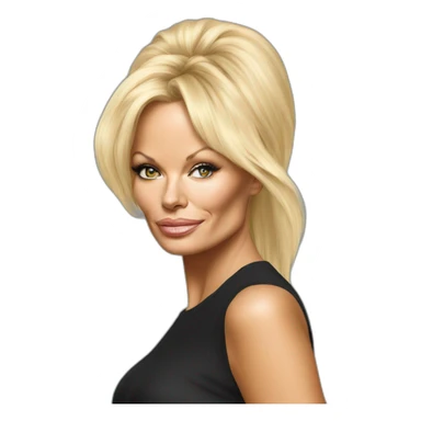 Hyperrealist Pamela anderson sticker