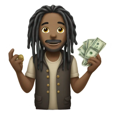 Dreadhead counting money sticker