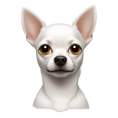 generate a white chihuahua with mohawk  sticker