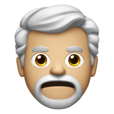 angry ted lasso with beard sticker