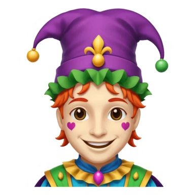 A jester smiling  sticker