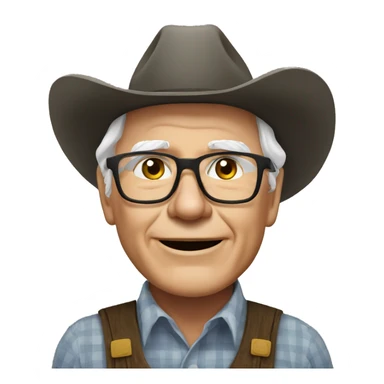Warren Buffet as a farmer sticker