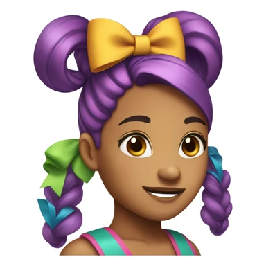 Girl with bows sticker