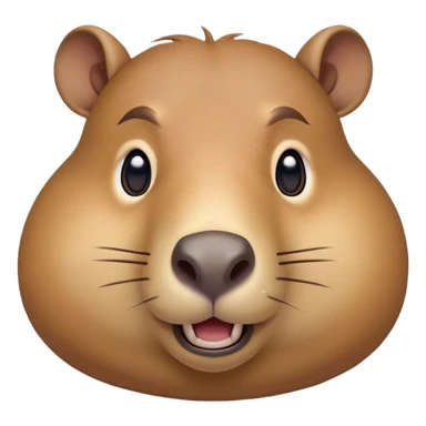 Cinematic Comical Capybara Portrait Emoji, Head tilted dramatically with an exaggeratedly shocked expression, featuring a robust, rotund build with wide, comically expressive eyes full of humorous disbelief, Simplified yet hilariously expressive features, highly detailed, glowing with a slightly sassy natural glow, high shine, dramatic yet playful, stylized with an air of quirky charm, soft glowing outline, capturing the essence of a meme-worthy capybara that looks ready to side-eye its way into viral fame! sticker