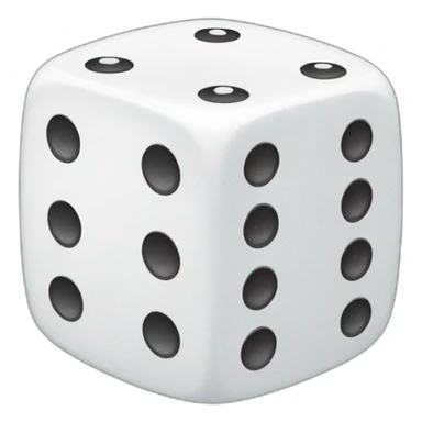 white dice with equal dots sticker