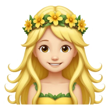 Cute Yellow skin fairy girl sticker