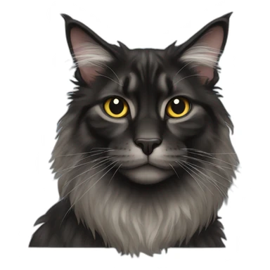 Black mainecoon sticker