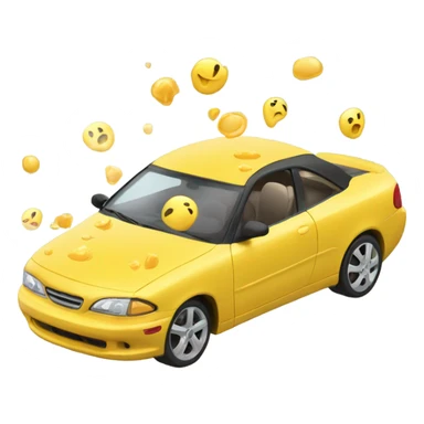 Car spitting out salt sticker