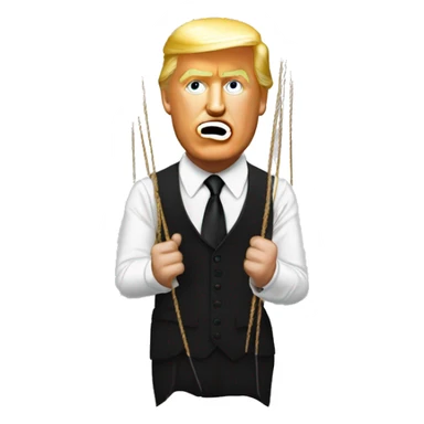 Strings visible  Marionette trump sticker