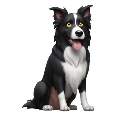 Border Collie with Batman Mask sticker