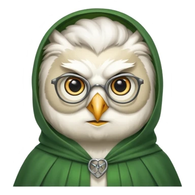 white owl professor in green cloak university sticker