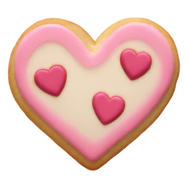 Pink heart sugar cookie sticker