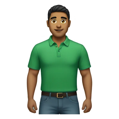 Hispanic Man in His 20s wearing a green shirt  sticker