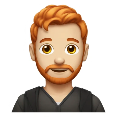 Red haired man in baby costume sticker