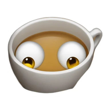 only two eyes inside a blanket and a hand holding acoffee cup sticker