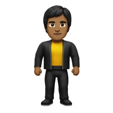 Bruce Lee emoji traj amarillo  sticker