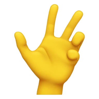 yellow hand emoji doing claw pose sticker