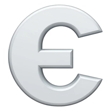 A white letter C with black background and white line crossing the C  sticker