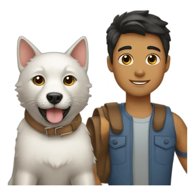 hijo de un gato y perro sticker