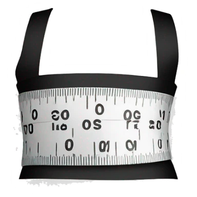 a white measuring tape around waist sticker