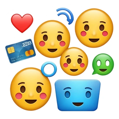 Payment systems emojis, Banks, ecom, mobile commerce, declines, statements, withdrawals and so on sticker