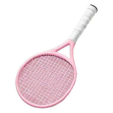 Light pink tennis racket sticker