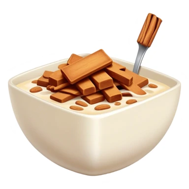 Cinnamon square cereal in milk sticker