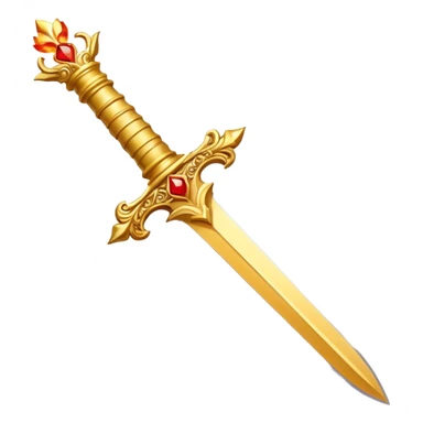 Beautiful royal looking but fiery dagger sticker