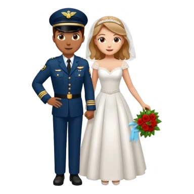 Bride and pilot salsa dancing sticker