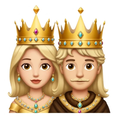 king and queen crown sticker