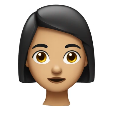 Tan girl with black hair rolling eyes in annoyance sticker