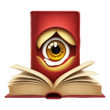 red magical book eye symbol in middle sticker