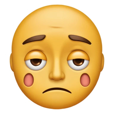 Blunt face emoji that’s exhausted from work sticker