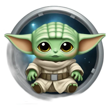 baby-yoda-controlling-spaceship sticker
