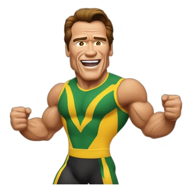arnold schwarzenegger cheerleadering sticker