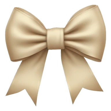 Beige bow sticker