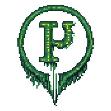 a custom emoji that combines the π (pi) math symbol, binary code, and a magical cloud or digital mist emerging from it. sticker