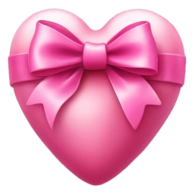 Realistic heart with a pink bow on it sticker