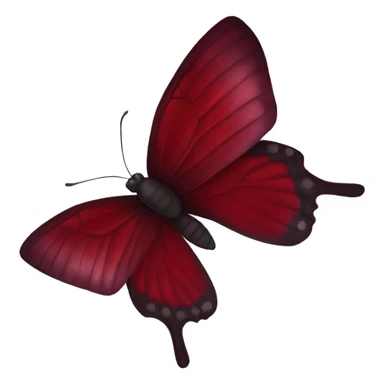 Wine red butterfly sticker
