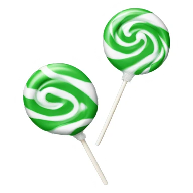 Green  and White Swirled Lollipop on Stick sticker