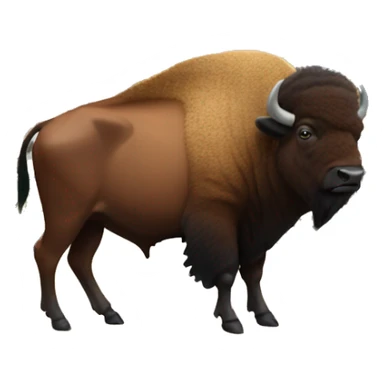 Bison in a grocery store sticker