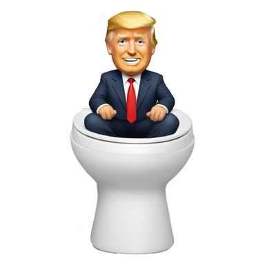 Donald trump skibidi toilet  sticker